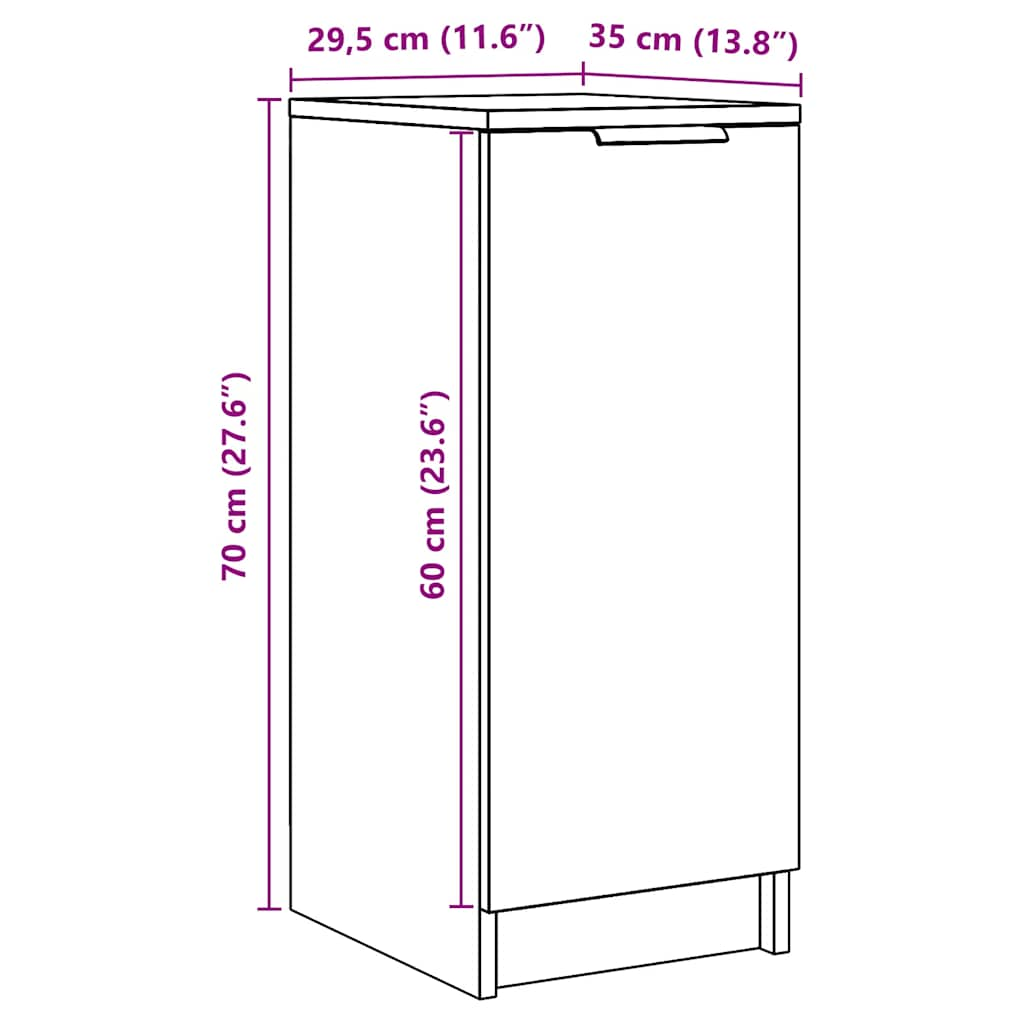 Schuhschrank Altholz-Optik 29,5x35x70 cm Holzwerkstoff