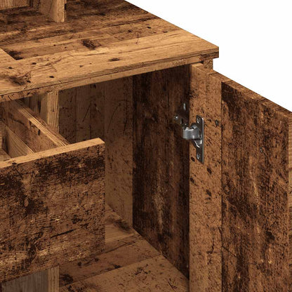 Schminktisch mit LED Altholz-Optik 86,5x35x136 cm