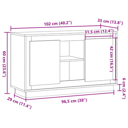 Sideboard Altholz-Optik 102x35x60 cm Holzwerkstoff