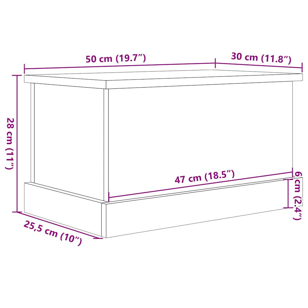 Truhe Artisan-Eiche 30x50x28 cm Holzwerkstoff