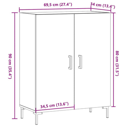 Sideboard Artisan-Eiche 69,5x34x90 cm Holzwerkstoff