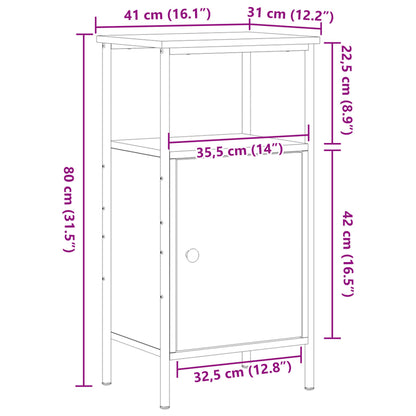 Nachttisch Altholz-Optik 41x31x80 cm Holzwerkstoff