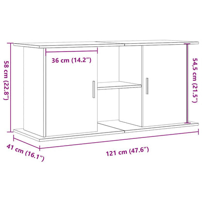 Aquariumständer Altholz-Optik 121x41x58 cm Holzwerkstoff