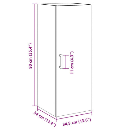 Wandschrank Altholz-Optik 34,5x34x90 cm Holzwerkstoff