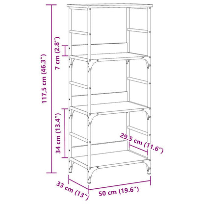 Bücherregal Altholz-Optik 50x33x117,5 cm Holzwerkstoff