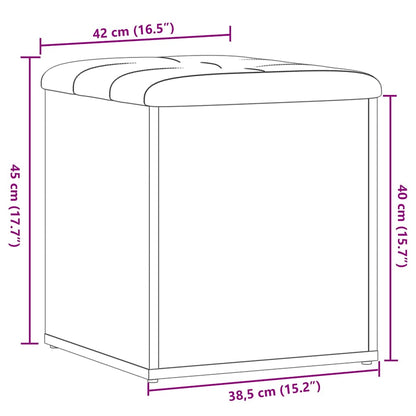 Sitzbank mit Stauraum Altholz-Optik 42x42x45 cm Holzwerkstoff