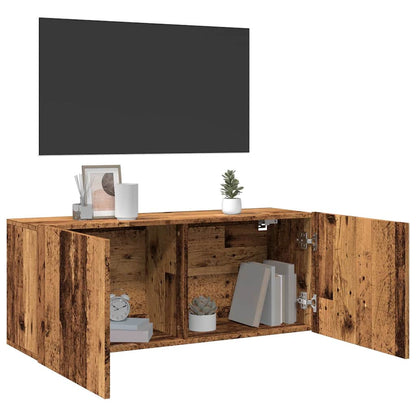 TV-Wandschrank Altholz-Optik 100x30x41 cm