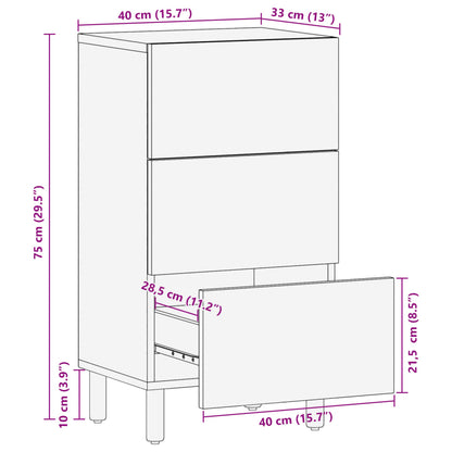 Sideboard Schwarz 40x33x75 cm