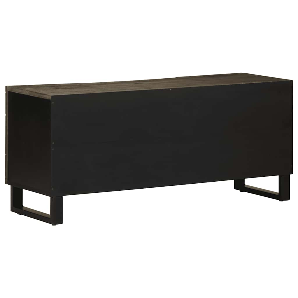 TV-Schrank Schwarz 105x33x46 cm Massivholz Mango