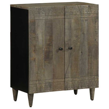 Sideboard Hellgrau 60x33,5x75 cm Massivholz Mango