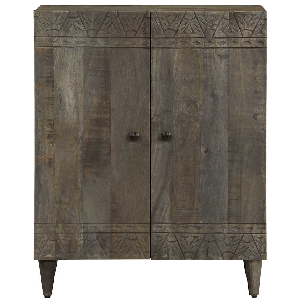 Sideboard Hellgrau 60x33,5x75 cm Massivholz Mango