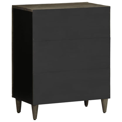 Sideboard Hellgrau 60x33,5x75 cm Massivholz Mango