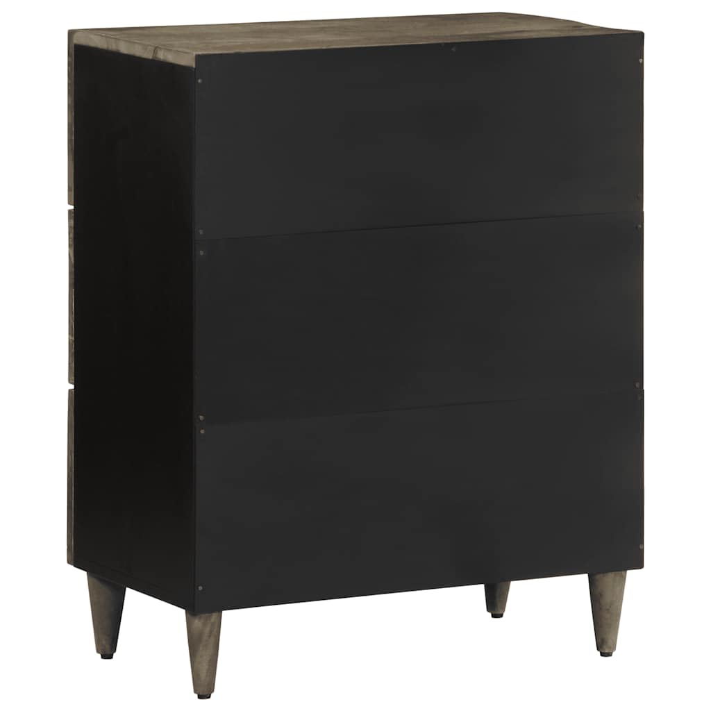 Sideboard Hellgrau 60x33,5x75 cm Massivholz Mango