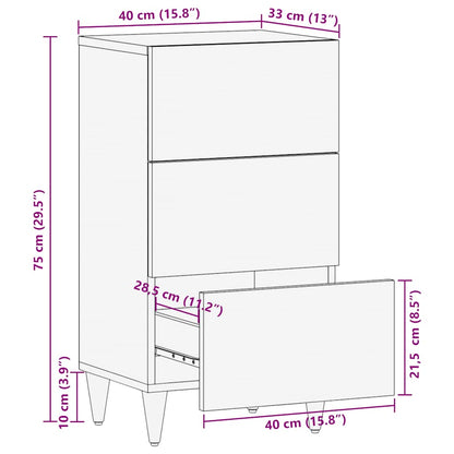 Sideboard 40x33x75 cm Massivholz Mango