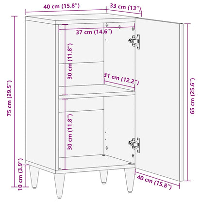 Sideboard 40x33x75 cm Massivholz Mango