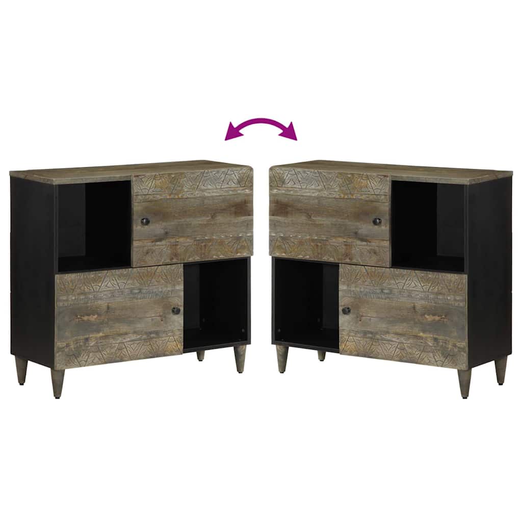 Sideboard 80x33x75 cm Massivholz Mango