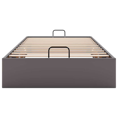 Ottoman-Bett ohne Matratze Grau 100x200 cm Kunstleder