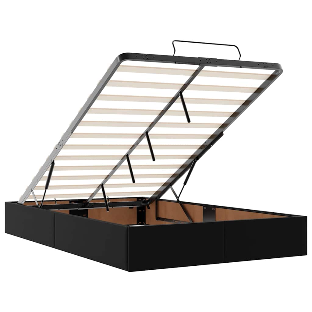 Ottoman-Bett ohne Matratze Schwarz 120x190 cm Kunstleder