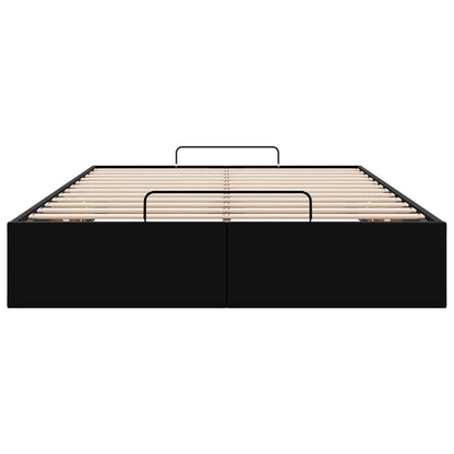 Ottoman-Bett ohne Matratze Schwarz 120x200 cm Kunstleder