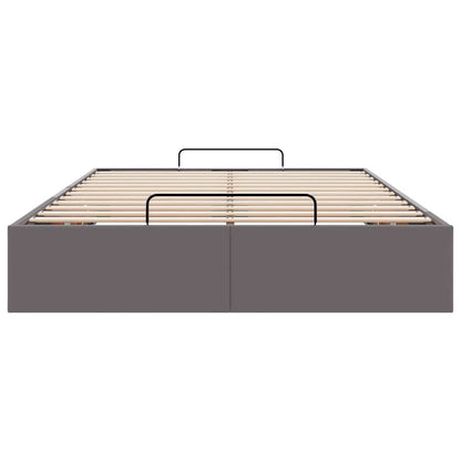 Ottoman-Bett ohne Matratze Grau 120x200 cm Kunstleder