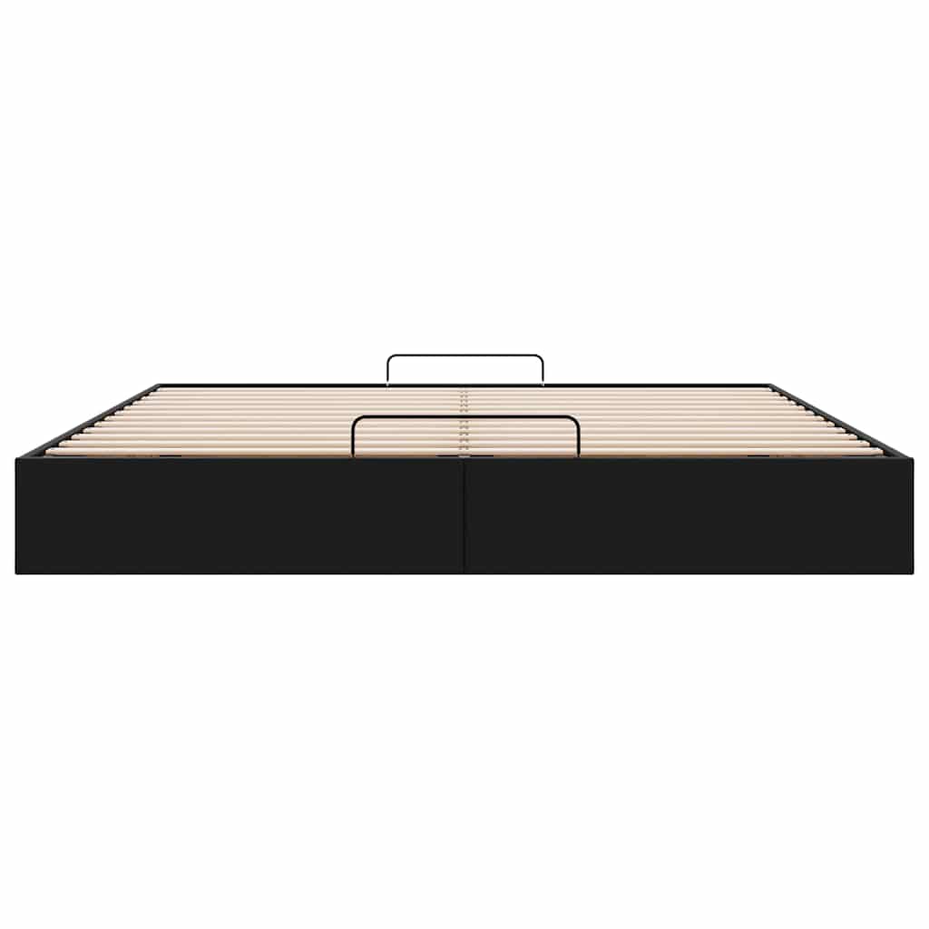 Ottoman-Bett ohne Matratze Schwarz 160x200 cm Kunstleder