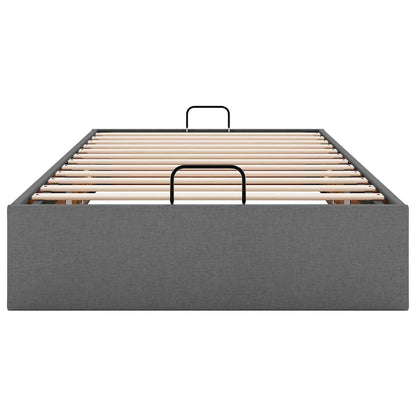 Ottoman-Bett ohne Matratze Dunkelgrau 100x200 cm Stoff