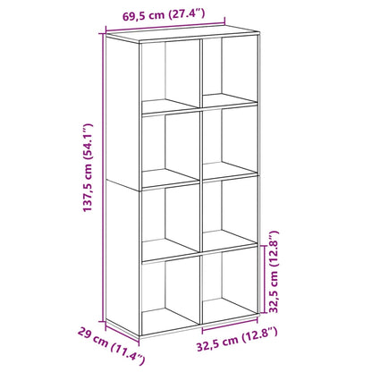 Raumteiler-Bücherregal Altholz-Optik 69,5x29x137,5 cm