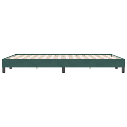 Bettgestell ohne Matratze Dunkelgrün 140x220 cm Samt