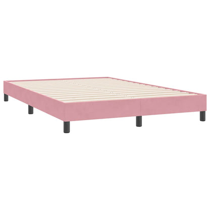 Bettgestell ohne Matratze Rosa 140x220 cm Samt