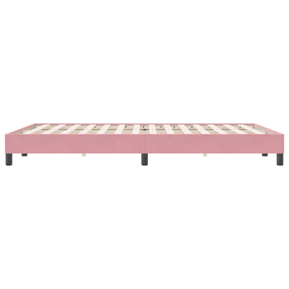 Bettgestell ohne Matratze Rosa 140x220 cm Samt