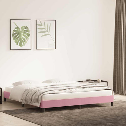 Bettgestell ohne Matratze Rosa 180x220 cm Samt