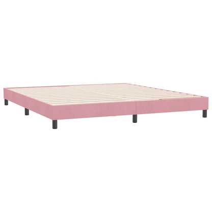 Bettgestell ohne Matratze Rosa 180x220 cm Samt