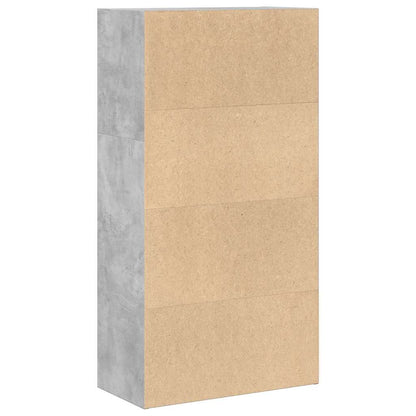 Bücherregal Betongrau 60x30x114 cm Holzwerkstoff