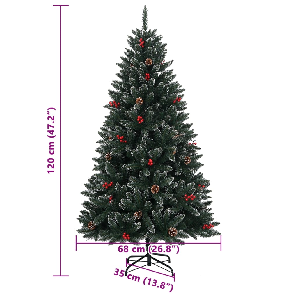 Künstlicher Weihnachtsbaum 150 LEDs 120 cm