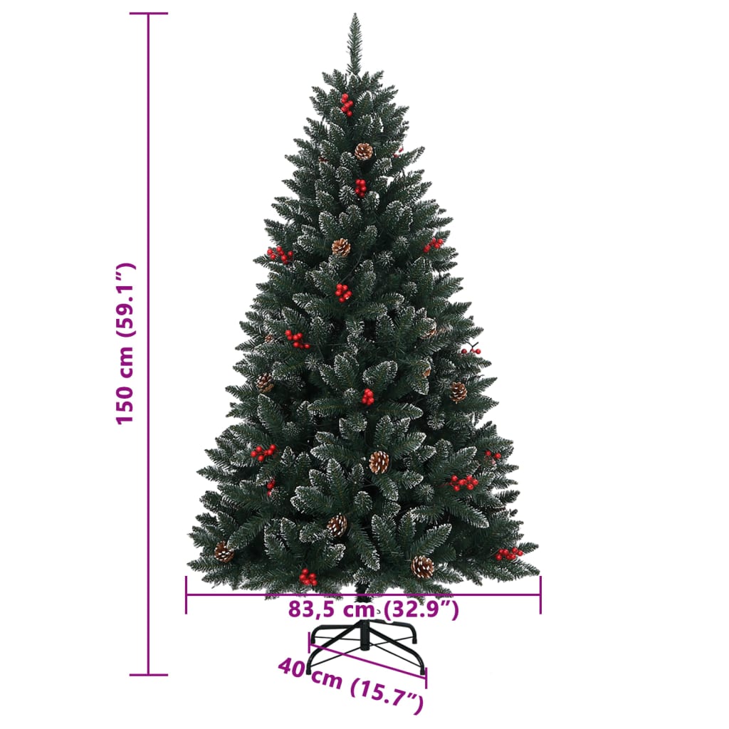 Künstlicher Weihnachtsbaum 150 LEDs 150 cm