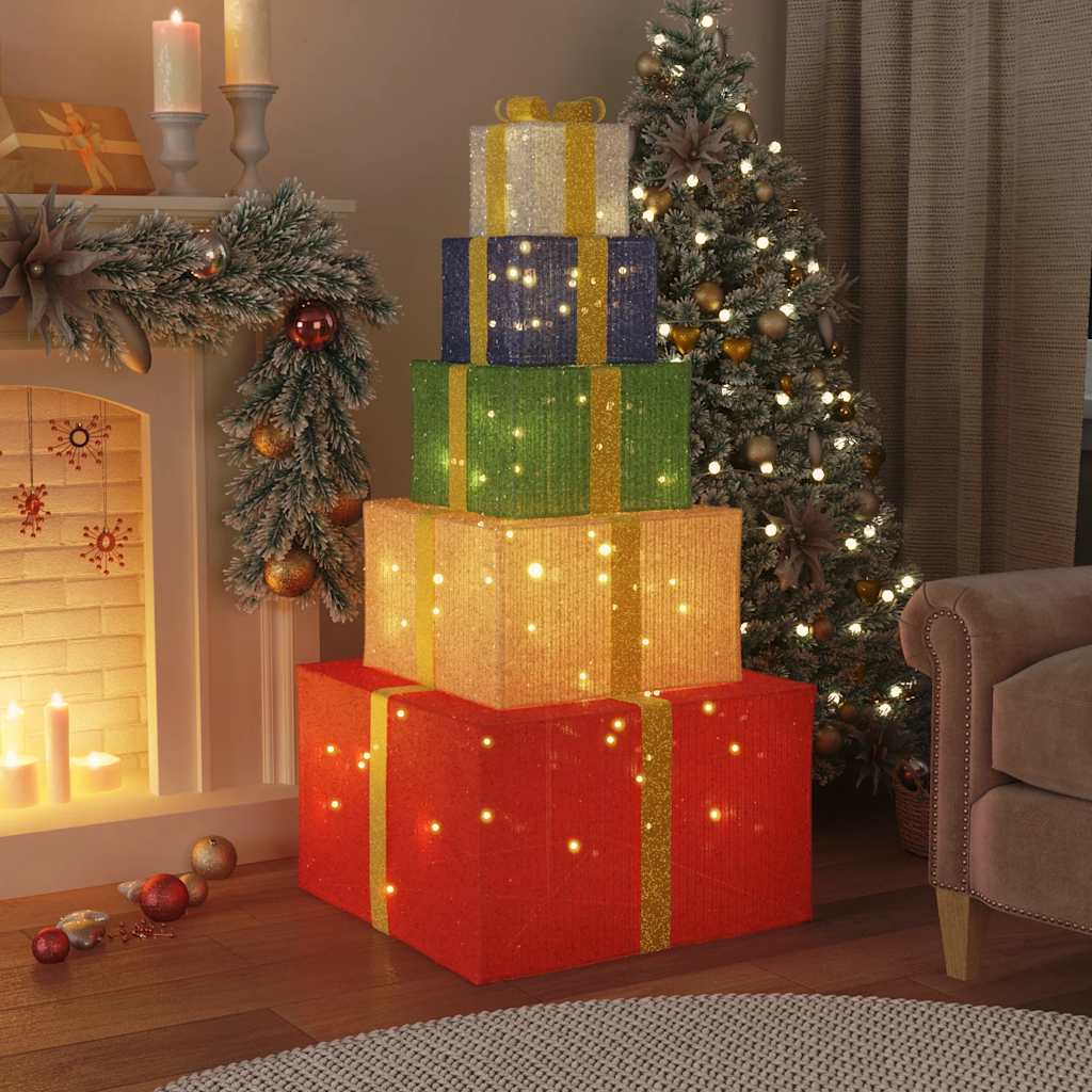 Weihnachtsdekoration Geschenkbox 250 LEDs Warmweiß