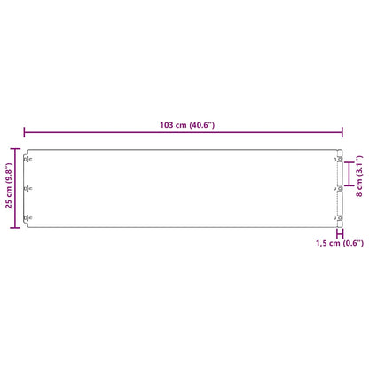 Rasenkanten 20 Stk. 25x103 cm Flexibel Wetterfester Stahl