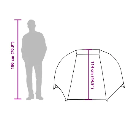 Angelzelt 3 Personen Olivgrün Wasserdicht