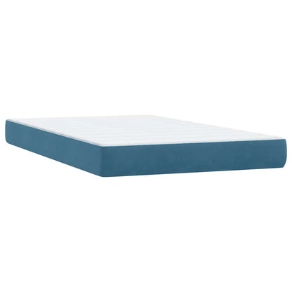 Boxspringbett mit Matratze & LED Dunkelblau 120x210 cm Samt