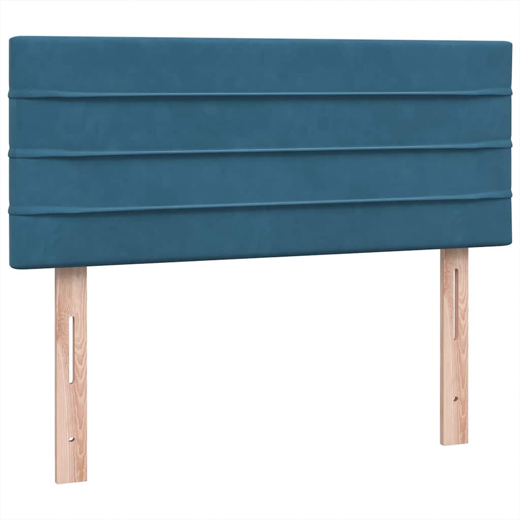 Boxspringbett mit Matratze & LED Dunkelblau 120x210 cm Samt