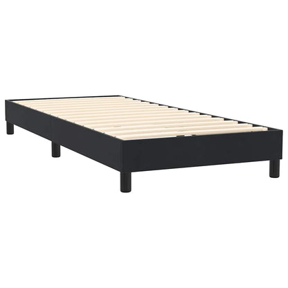 Boxspringbett mit Matratze & LED Schwarz 80x220 cm Samt