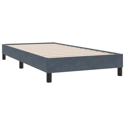 Boxspringbett mit Matratze & LED Dunkelgrau 80x210 cm Samt