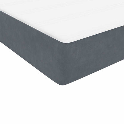 Boxspringbett mit Matratze & LED Dunkelgrau 90x220 cm Samt