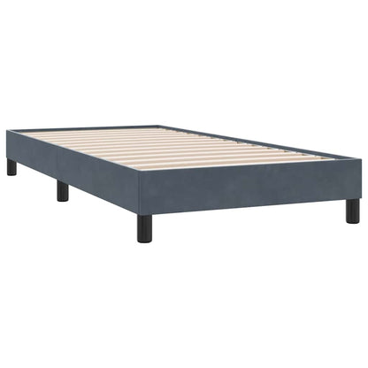 Boxspringbett mit Matratze Dunkelgrau 80x210 cm Samt