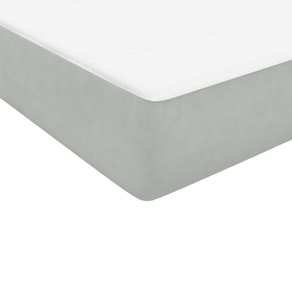 Boxspringbett mit Matratze Hellgrau 80x220 cm Samt
