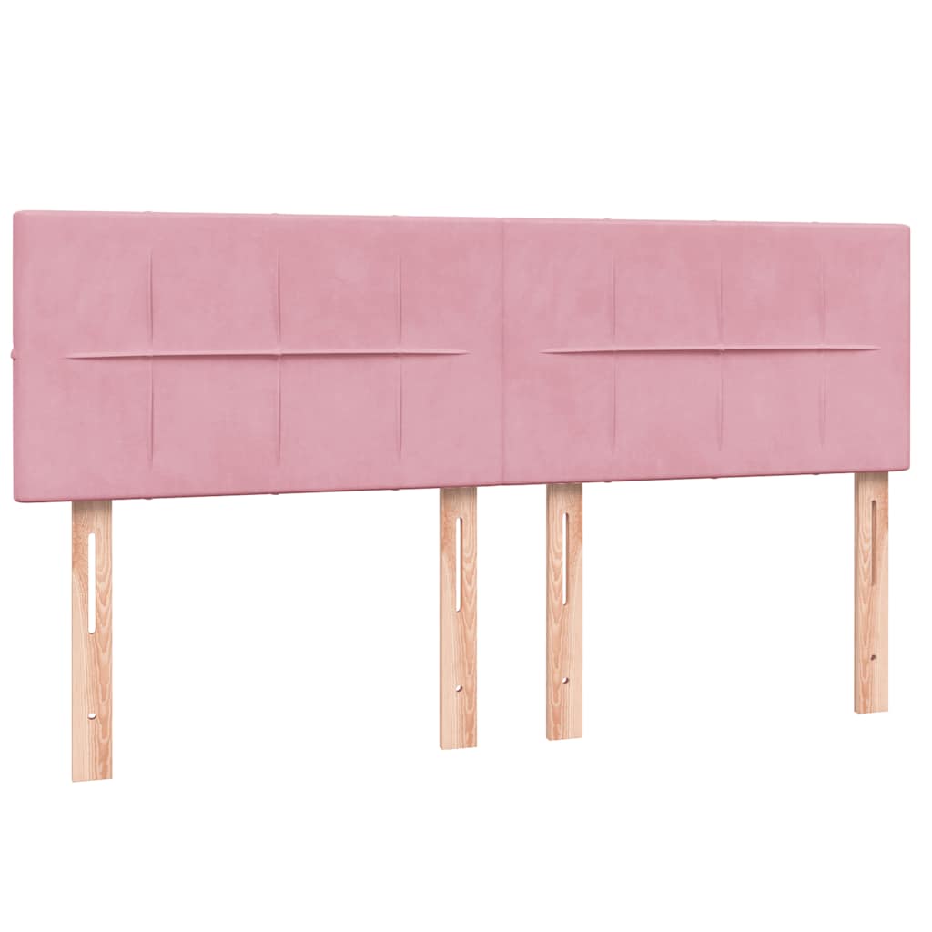 Boxspringbett mit Matratze Rosa 140x220 cm Samt