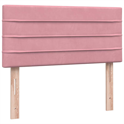 Boxspringbett mit Matratze Rosa 100x220 cm Samt