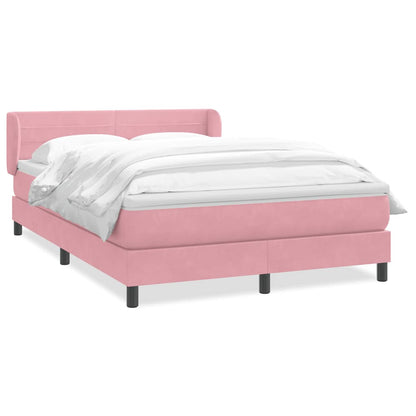Boxspringbett mit Matratze Rosa 140x220 cm Samt