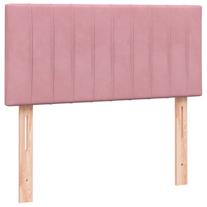 Boxspringbett mit Matratze Rosa 100x220 cm Samt