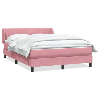 Boxspringbett mit Matratze Rosa 140x220 cm Samt